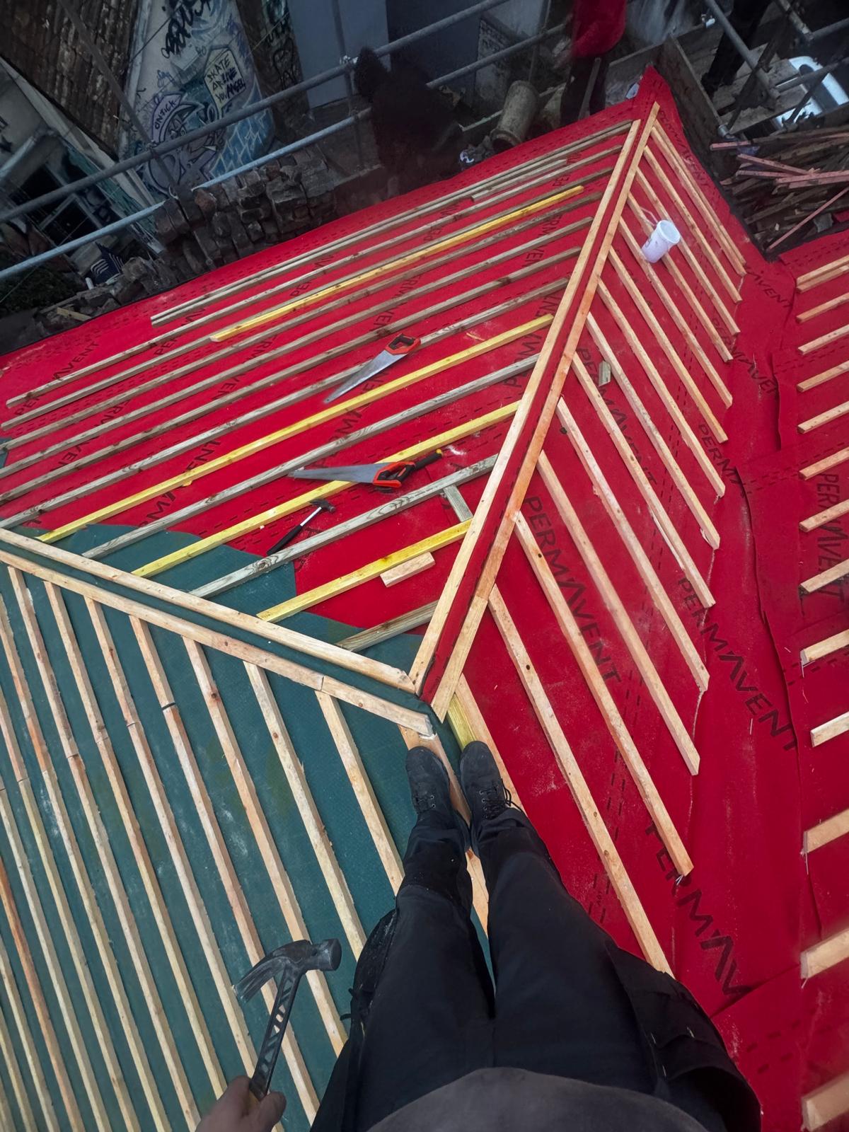 Breathable membrane installation by Gibbs Roofing