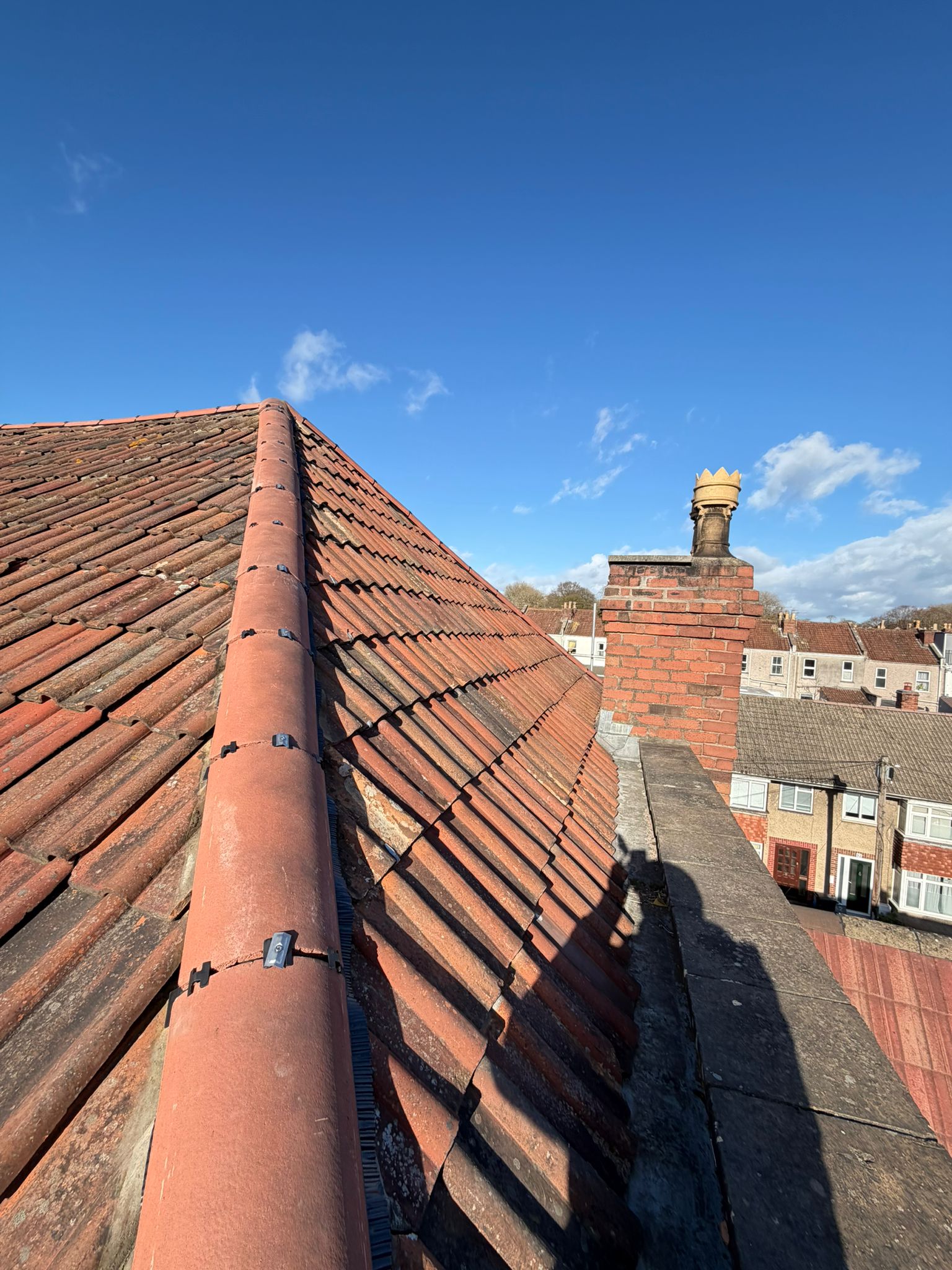 Emergency roof repair on a residential property